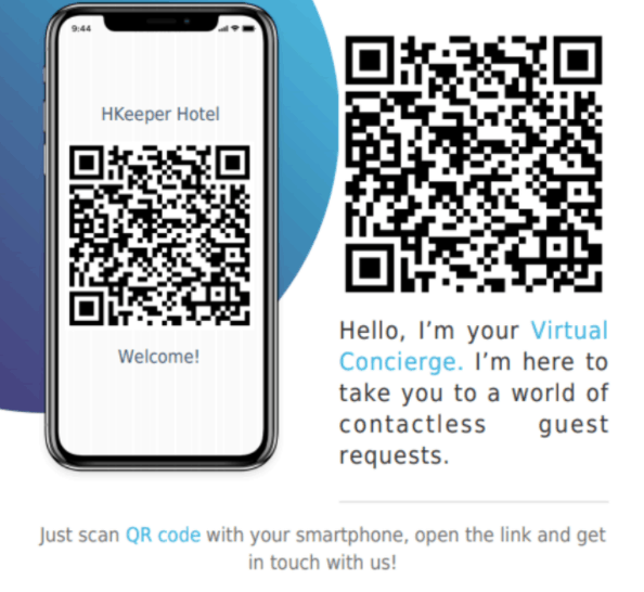 QR code Virtual Concierge software